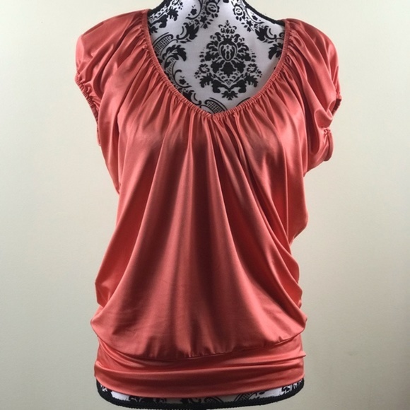 💖MEGA SALE💖Cache,Naked Zebra 2 Blouse Womens Set Coral White ALSU00256 - Picture 2 of 8